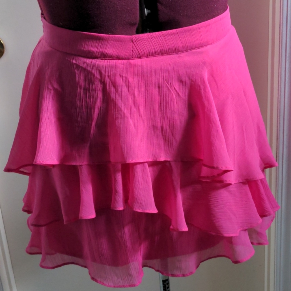 ASOS Pink chiffon mini skirt